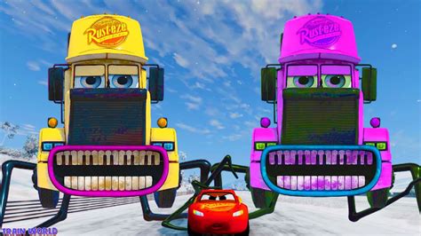 Escape From Lightning Mcqueen Eater Mack Truck Mcqueen Vs Mcqueen