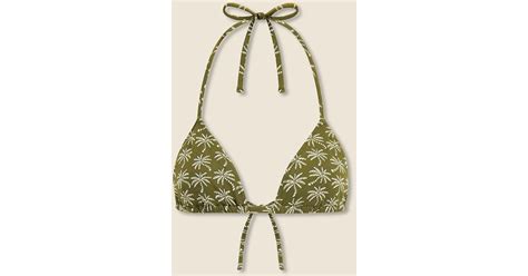 J Crew Lemlem Malia Triangle Bikini Top In Green Lyst