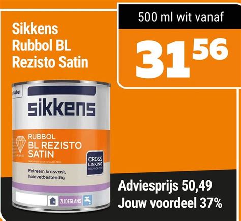 Sikkens Rubbol Bl Rezisto Satin Aanbieding Bij De Voordeelmarkt