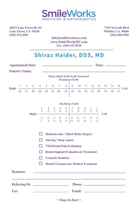 Dental Referral Pad Template