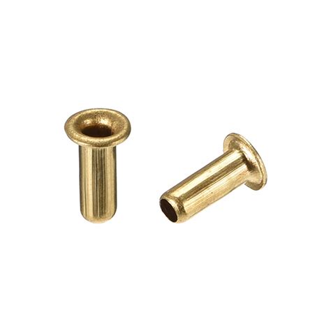 Uxcell Hollow Rivet Mm X Mm Through Hole Copper Hollow Rivets