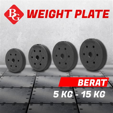 Jual Bg Sport Pvc Weight Plate 25kg 5kg 10kg 15kg 20kg Piringan Plat