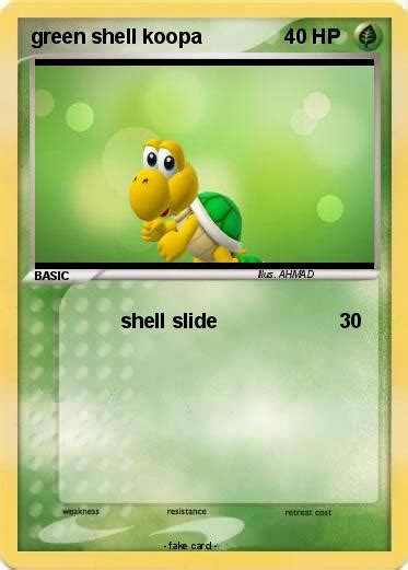 Pokémon green shell koopa - shell slide - My Pokemon Card