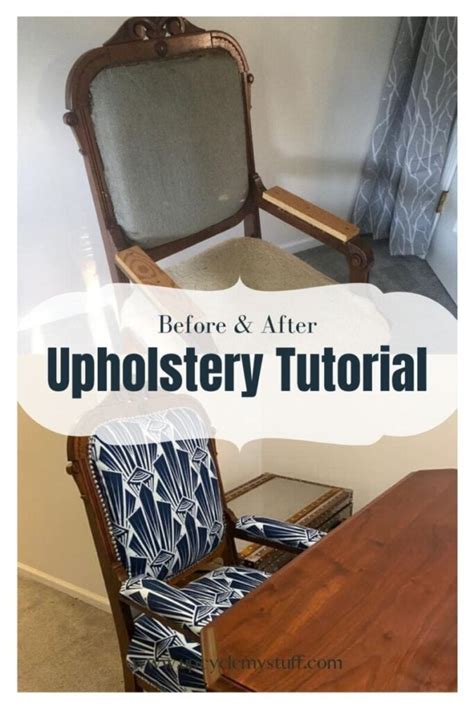 How To Reupholster A Dining Chair Seat Back Upcycle My Stuff