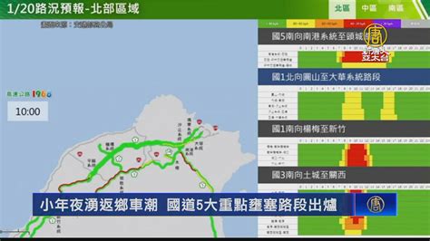 小年夜湧返鄉車潮 國道5大重點壅塞路段出爐 新唐人亞太電視台