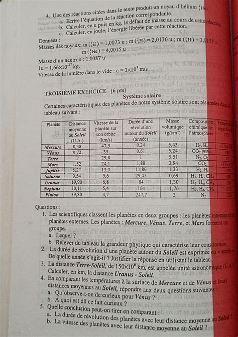 Solution Physic Test Energie Mecanique Fusion Nucleaire Systeme