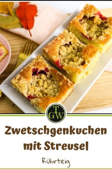 Zwetschgenkuchen Mit Streuseln Vom Blech