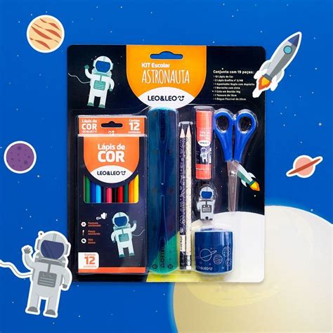 Kit Escolar Astronauta Leo Leo Kit Escolar Infantil Kit Escolar