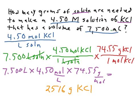 Find Mass Solute Chemistry Science Showme