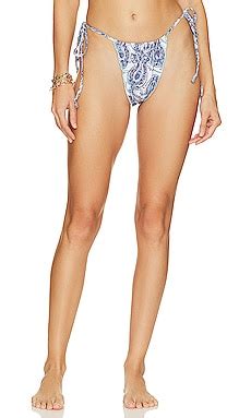 Frankies Bikinis Tia Terry Jacquard Bikini Top In Blue Isle Revolve