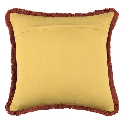 Coussin carré coton 40 cm Varisco Jaune Déco textile Eminza