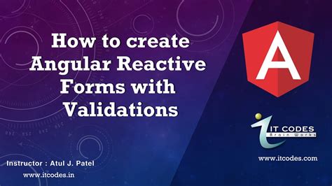 Reactive Form In Angular Angular Forms Angular Tutorial Creating