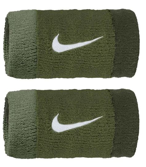 Frotka Na Rękę Nike Swoosh Doublewide Wristbands Oil Green Khaki Nike