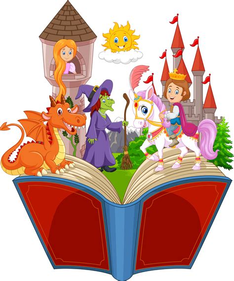 Imagination in a children fairy tail fantasy book 8733484 Vector Art at ...