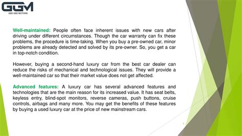 PPT What Are The Benefits Of Buying Used Luxury Cars PowerPoint