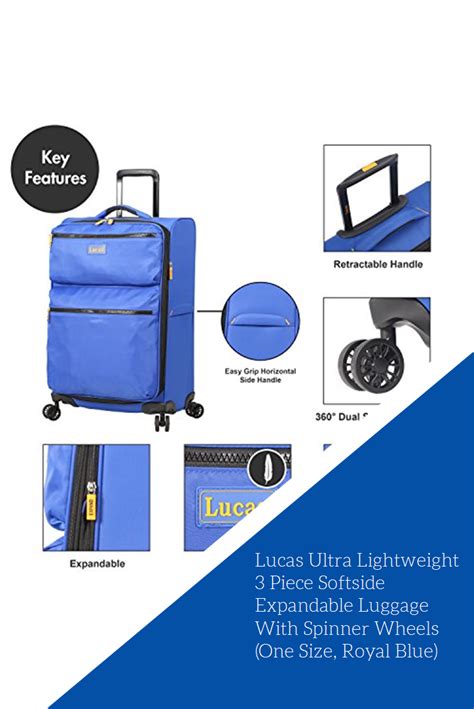 Lucas Ultra Lightweight 3 Piece Softside Expandable Luggage With