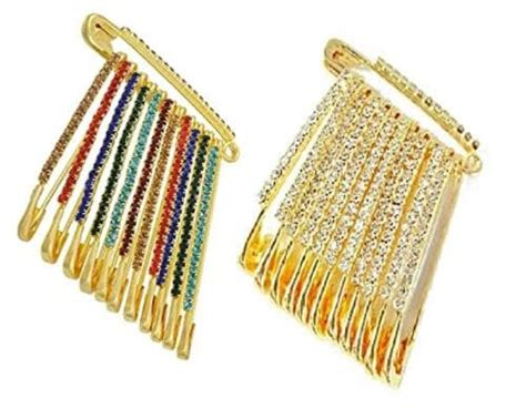 Buy Vama Multicolour Safety Saree Pins Combo Set For Dupatta Chunri