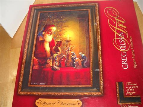 500 Piece Jigsaw Puzzle Spirit Of Christmas Greg Olsen Santa Etsy