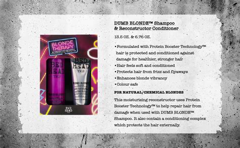 Amazon Bed Head By TIGI Dumb Blonde Shampoo And Conditioner For