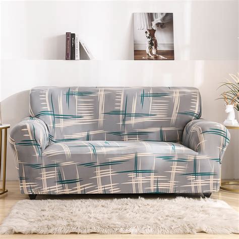 Modern Striped Print Sofa Cover Armrest Slipcovers All Inclusive Couch