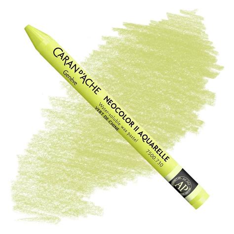 Caran D Ache Neocolor II Water Soluble Wax Pastels Chinese Green No