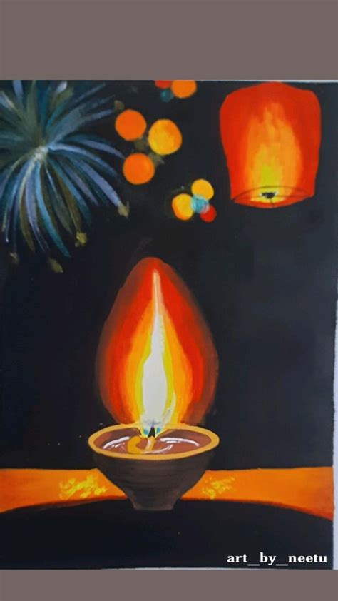 diwali diya | Diwali painting, Poster rangoli, Diwali drawing