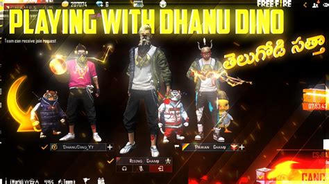 Playing With Dhanu Dino Playing With Telugu Gaming Ff YouTube