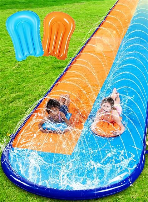 Amazon Sloosh Ft Double Water Slides Heavy Duty Lawn Water