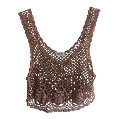 Crochet Crop Top For Women Imparfaite