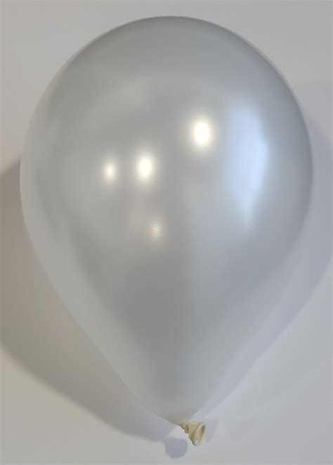 12 Metallic Pearl White Decomex Latex Balloons 100 Per Bag Bargain