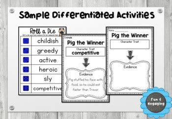 Pig the Winner - Character Trait Activities by Glistening Gems | TpT