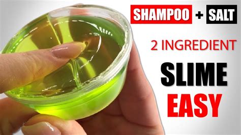 Shampoo 1 Ingredient Slime Salt And Shampoo Slime Recipe How To Make Shampoo Slime With Salt