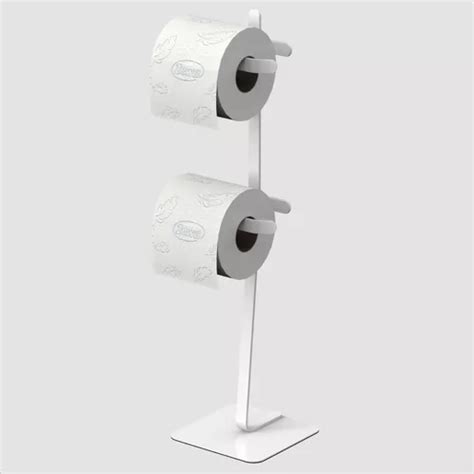 Portarrollos Oslo para papel higiénico con doble suelo 50 cm color