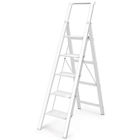 Hbtower Step Ladder Aluminum Ladder With Handrails Folding Step