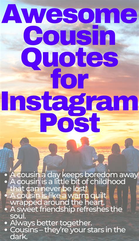 100 Awesome Cousin Quotes For Instagram Captions Trytutorial