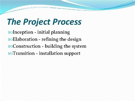 discovering  cases  project process inception initial