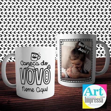 Caneca Do Vov Foto Elo Produtos Especiais