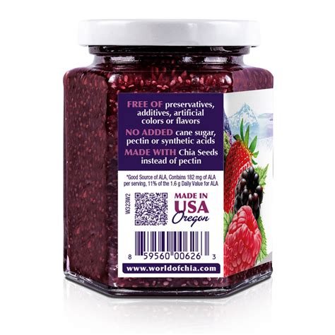 Premium Chia Wildberries Fruit Spread World Of Chia