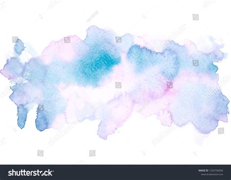 Blue Watercolor Painting Ideas Colorful Shades Stock Illustration ...