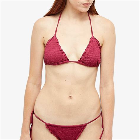 Frankies Bikinis Women S Tiana Bikini Top In Bordeaux Frankies Bikinis