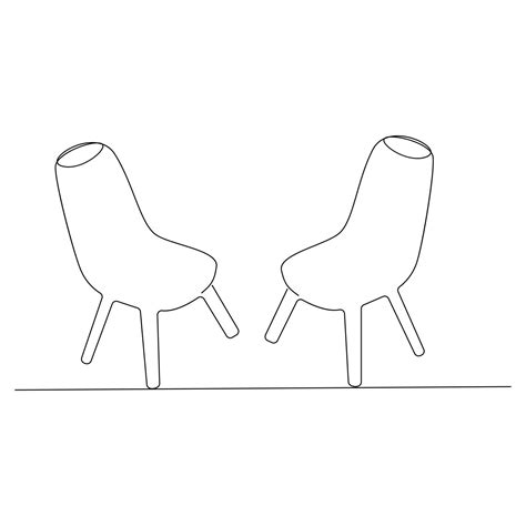 Single and double sofa continuous one line outline vector drawing and sofa with lamp or plant ...