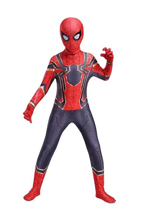 Kids Iron Spider-Man Suit Avengers Spider Man Cosplay Costume For Kids ...