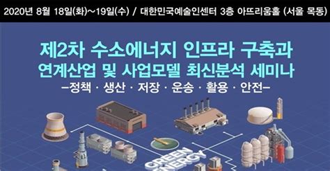 제2차 수소에너지 인프라 구축과 연계산업 및 사업모델 최신분석 세미나 개최 전자신문