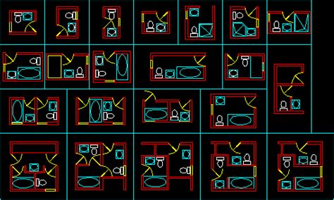 Bathroom Blocks DWG Block For AutoCAD Designs CAD