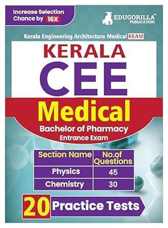 Buy Kerala CEE Medical 2024 Pharmacy Entrance Exam KEAM Kerala