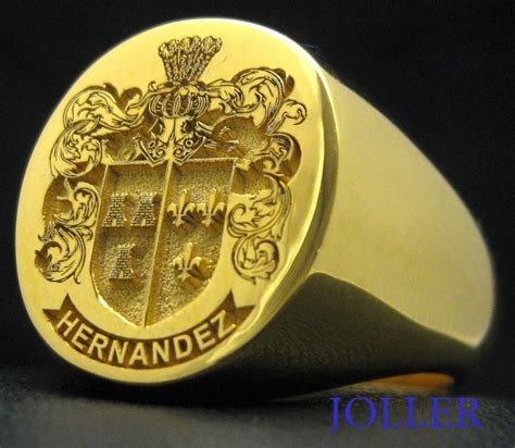 Gold Family Crest Rings