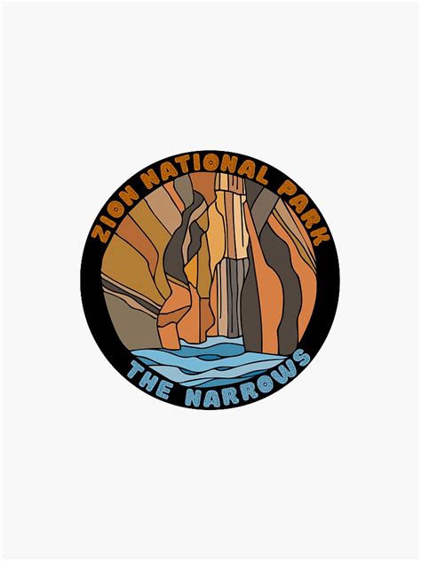 Zion National Park The Narrows Sticker For Sale By Snhester Redbubble