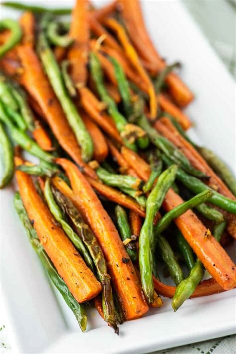 Roasted Carrots And Green Beans Chisel Fork