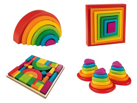 Playtive Regenbogen Holzspielzeug Nach Montessori Art