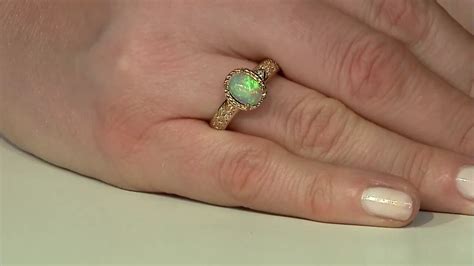 Thiopischer Welo Opal Goldplattierter Silberring Ct